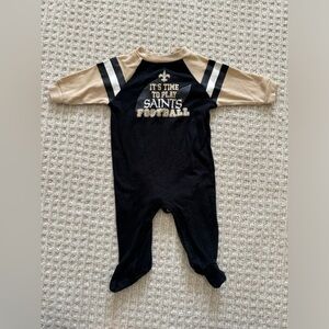 New Orleans Saints footie onesie 3-6M